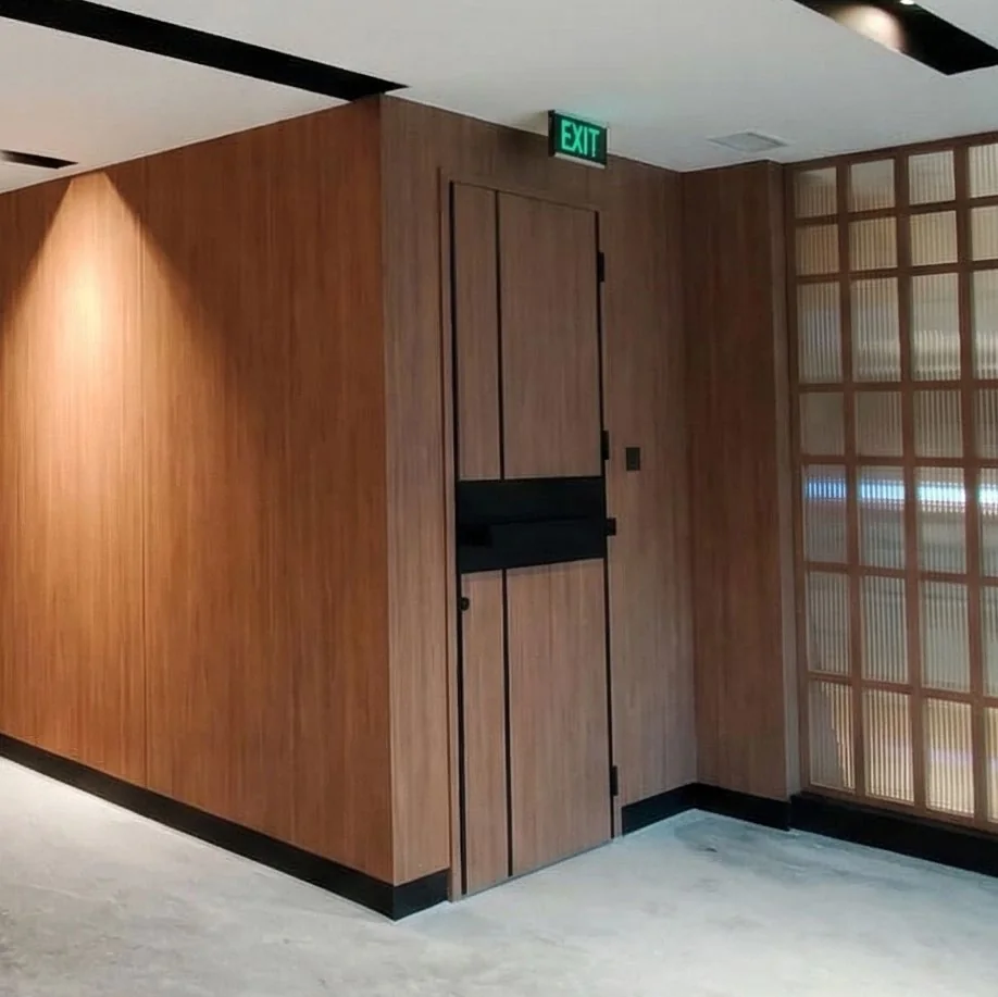 Portae door installed in a finished interior